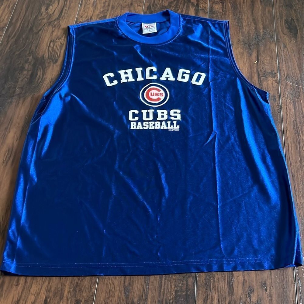VTG 2003 Chicago Cubs baseball sleeveless shirt on truefan tag size L EUC